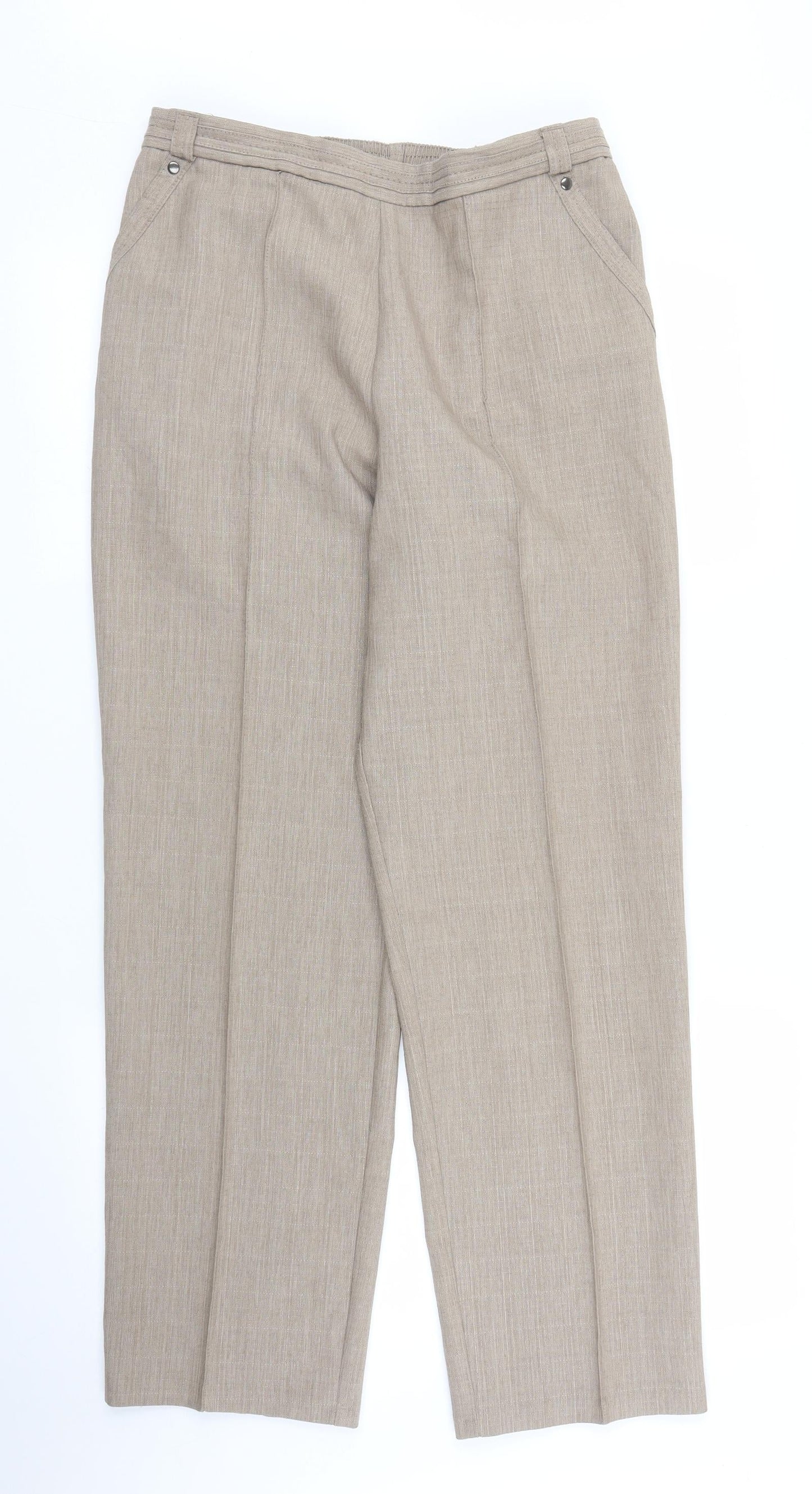 M&S Womens Brown   Trousers  Size 12 L30 in