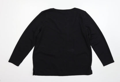 Bonmarché Womens Black Pullover Jumper Size M