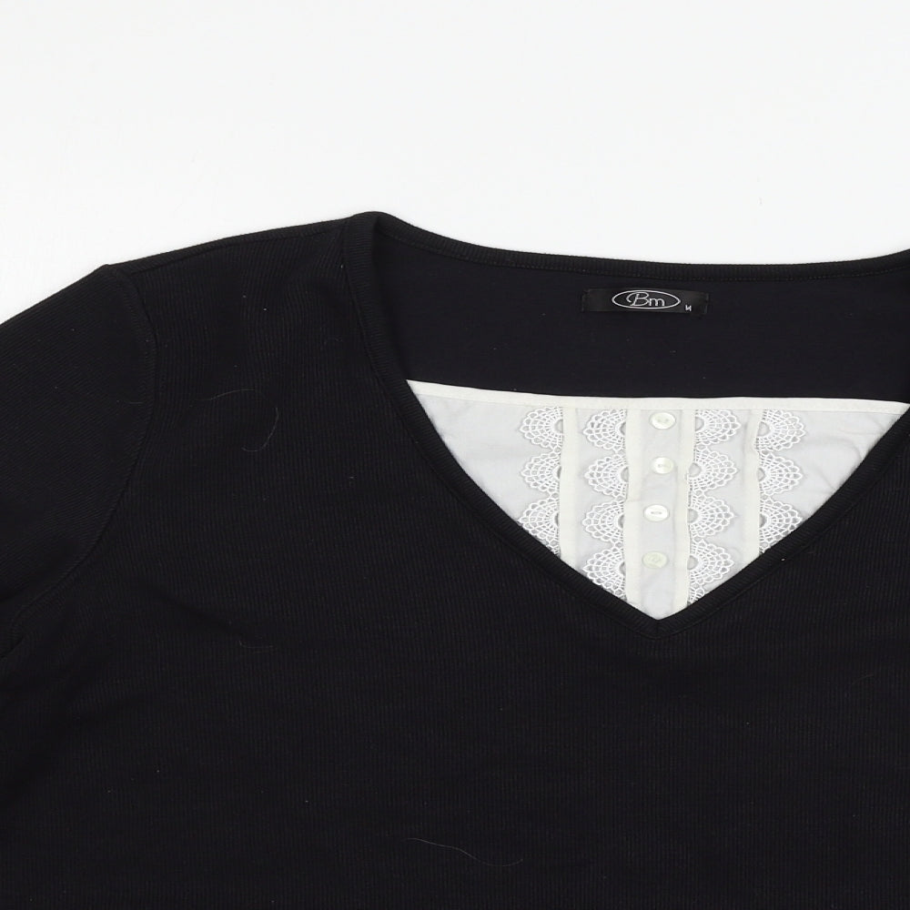 BM Womens Black   Pullover Jumper Size M