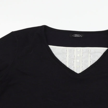 Bonmarché Womens Black Pullover Jumper Size M