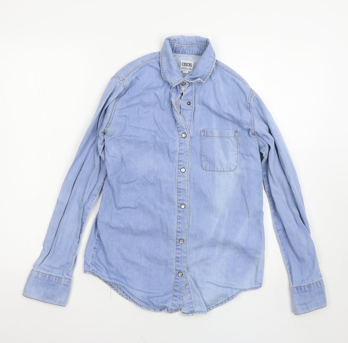 ASOS Womens Blue   Basic Button-Up Size 6