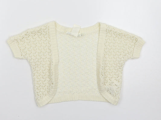 LOGG Girls Ivory   Cardigan Jumper Size 5-6 Years