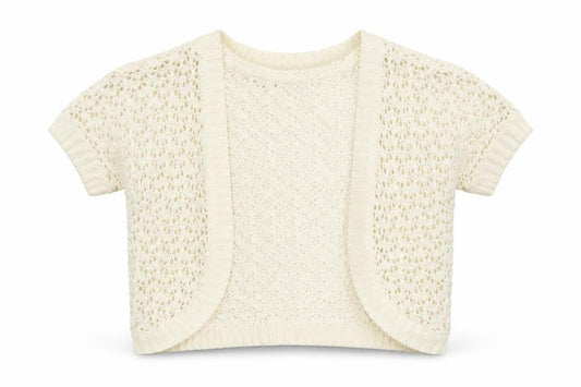LOGG Girls Ivory   Cardigan Jumper Size 5-6 Years
