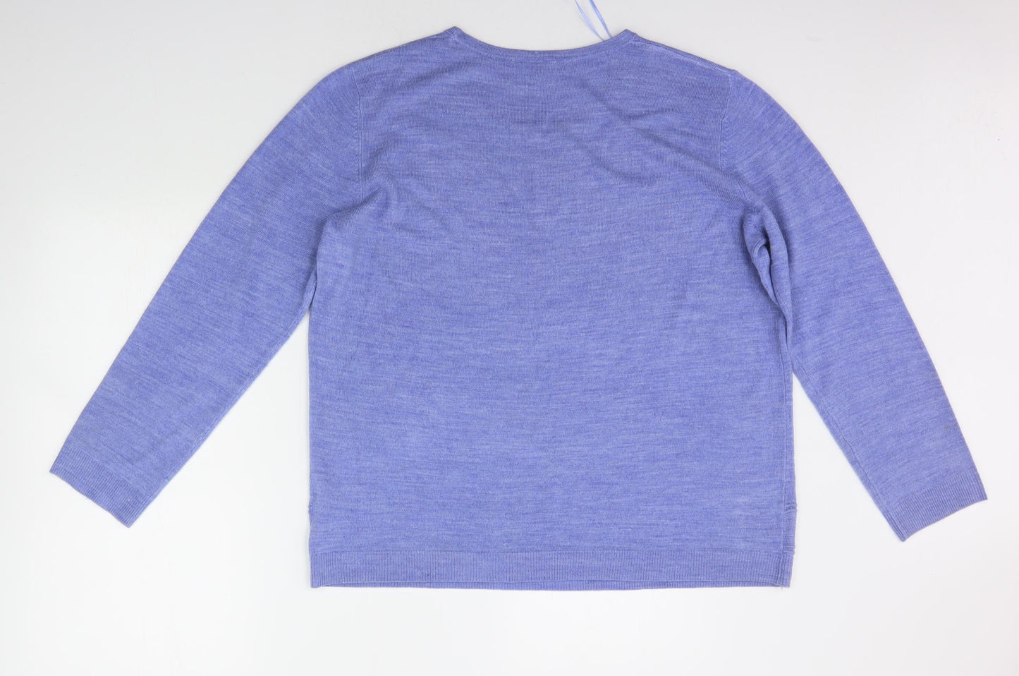 Classic Womens Blue Houndstooth  Pullover Jumper Size 18