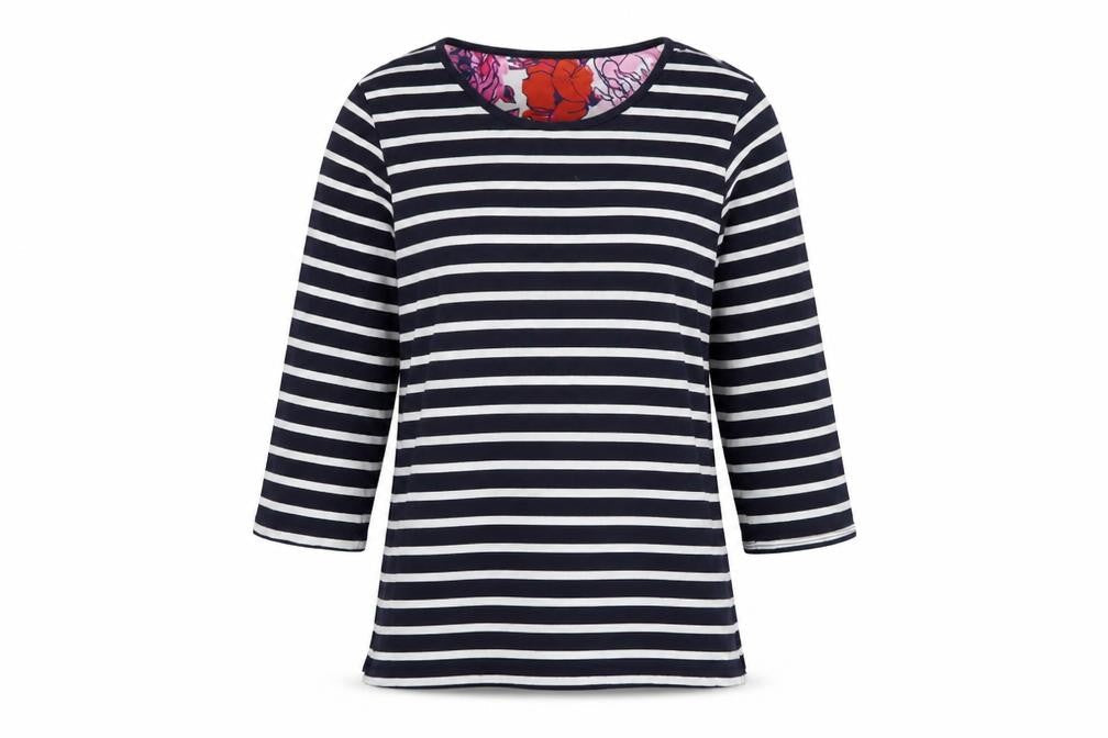 Roman Womens Blue Striped  Pullover Jumper Size 12