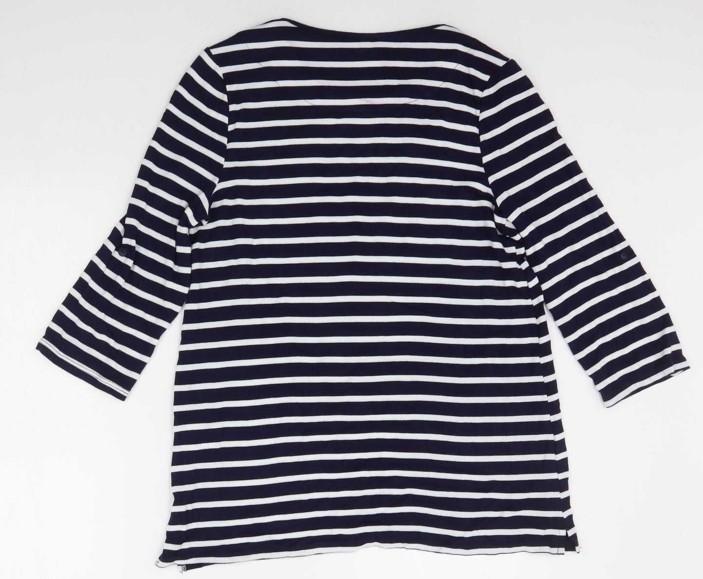 Roman Womens Blue Striped  Pullover Jumper Size 12