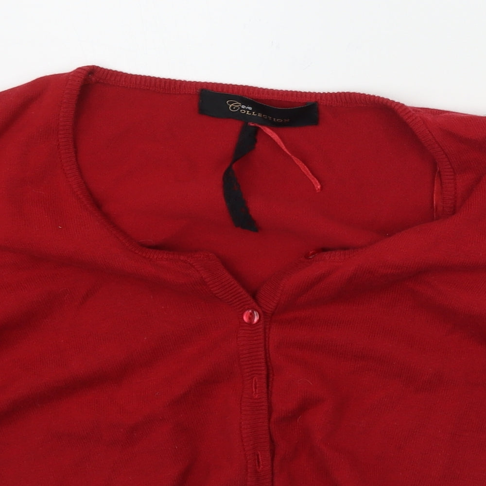 eVIE Womens Red   Cardigan Jumper Size 12