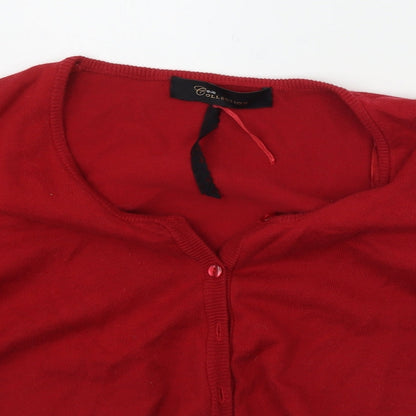 Preloved eVIE Womens Red   Cardigan Jumper Size 12 - Detail