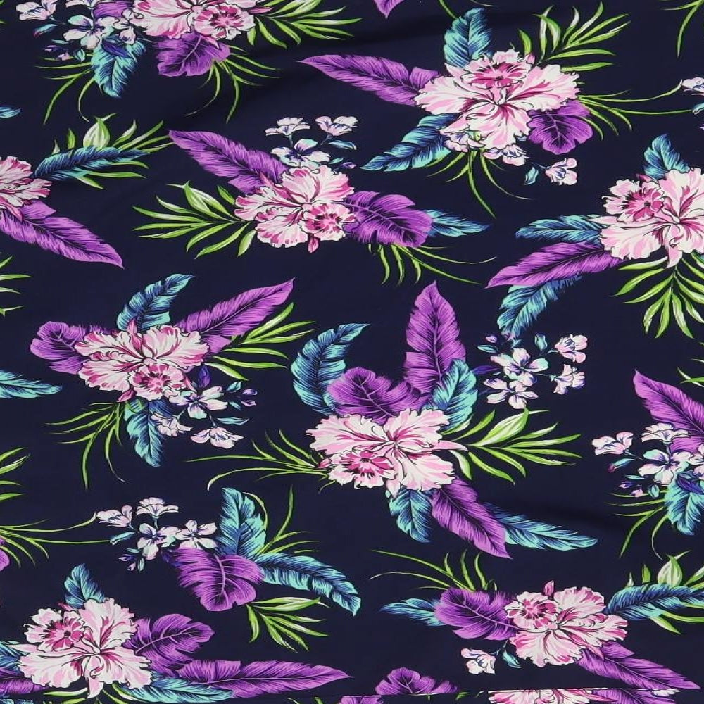 New Look Womens Blue Floral  Cardigan Jumper Size 12