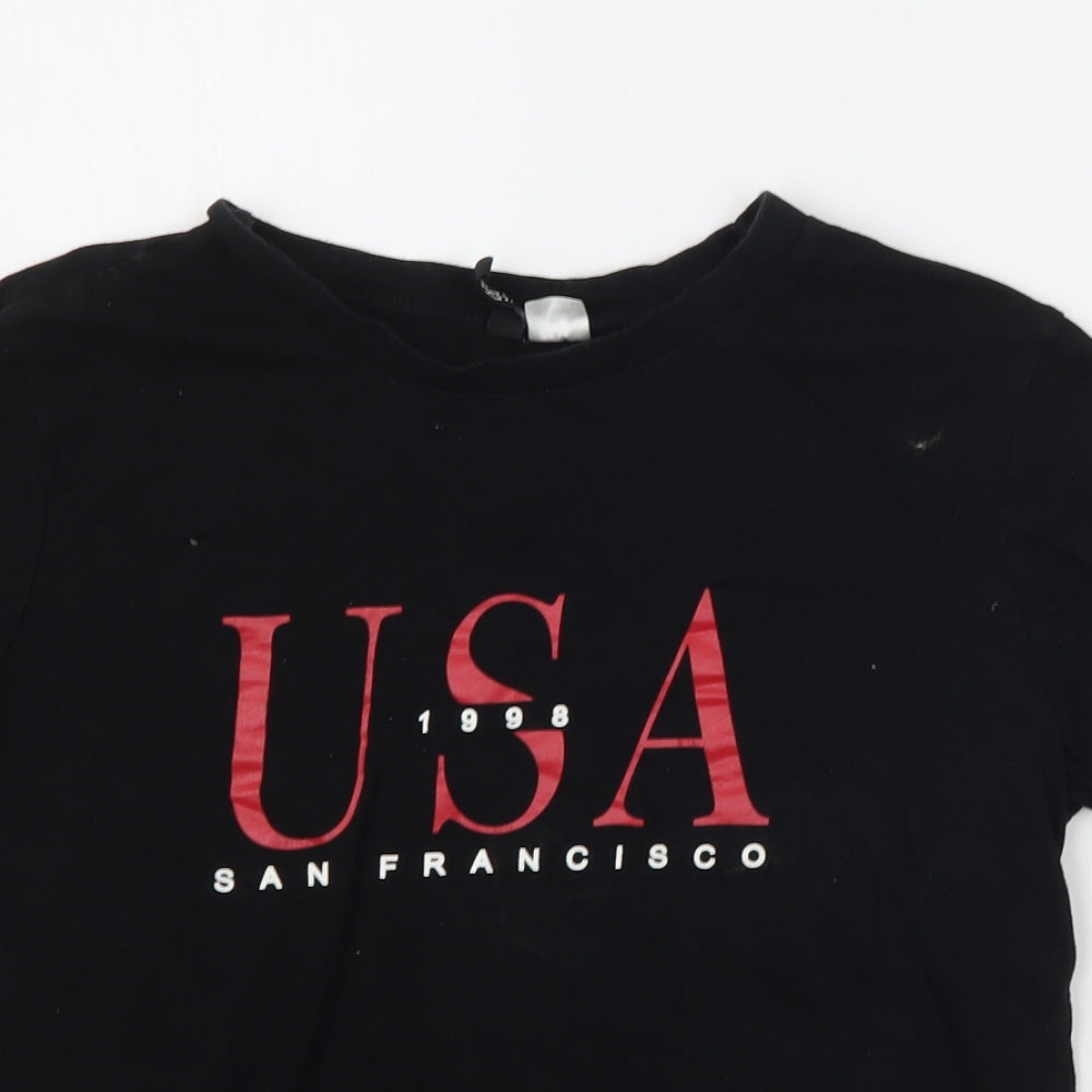 Divided Womens Black   Basic T-Shirt Size S