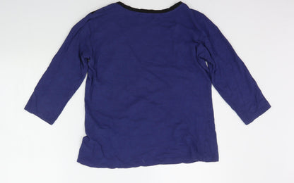 Preloved SINSAY Womens Blue   Basic T-Shirt Size M - Back