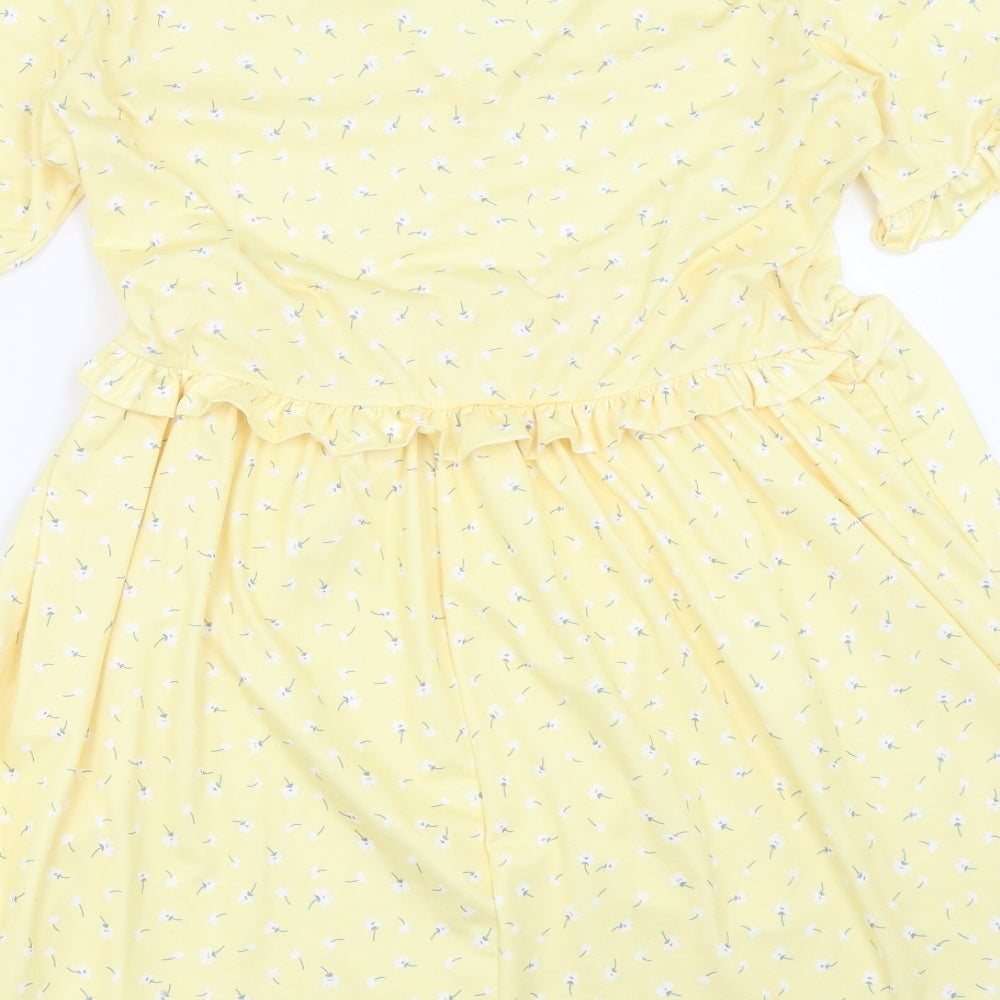 In the Style Womens Yellow   Fit & Flare  Size 12