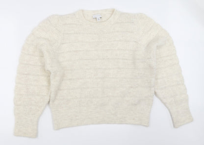 Topshop Womens Ivory   Pullover Jumper Size L