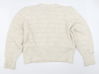 Topshop Womens Ivory   Pullover Jumper Size L