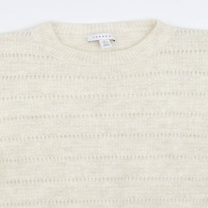 Topshop Womens Ivory   Pullover Jumper Size L