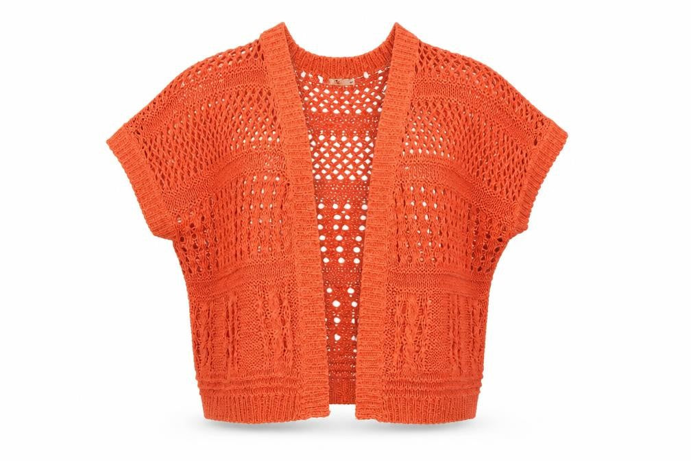 TU Womens Orange   Cardigan Jumper Size 10