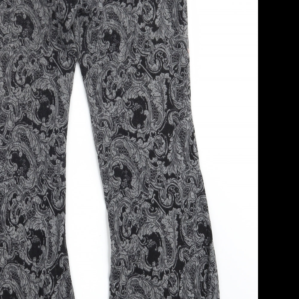QED London Womens Grey Paisley  Bloomer Trousers Size S L29 in