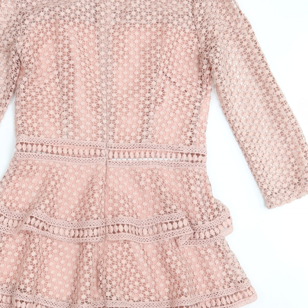 PRETTYLITTLETHING Womens Pink   Fit & Flare  Size 10