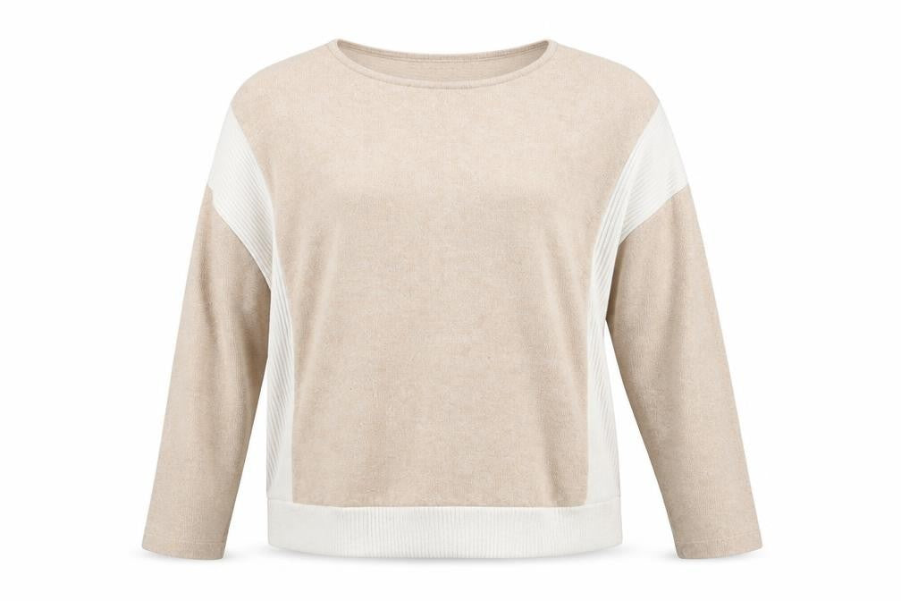 Jeff & Co Womens Beige   Pullover Sweatshirt Size 14