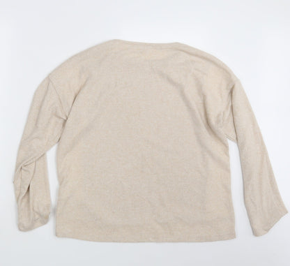 Jeff & Co Womens Beige   Pullover Sweatshirt Size 14