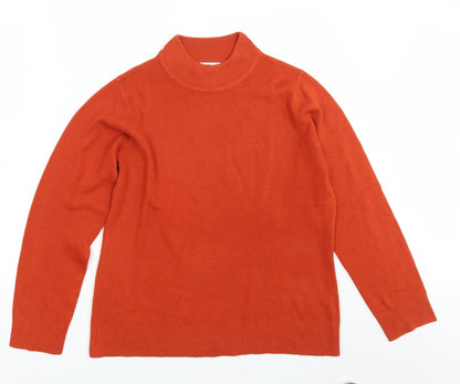 Preloved BHS Womens Orange  Knit Pullover Jumper Size 16 - Front