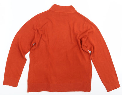 Preloved BHS Womens Orange  Knit Pullover Jumper Size 16 - Back