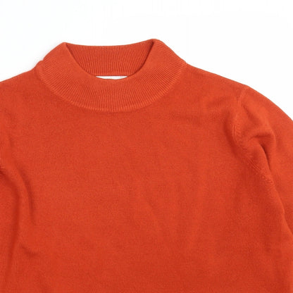 Preloved BHS Womens Orange  Knit Pullover Jumper Size 16 - Detail
