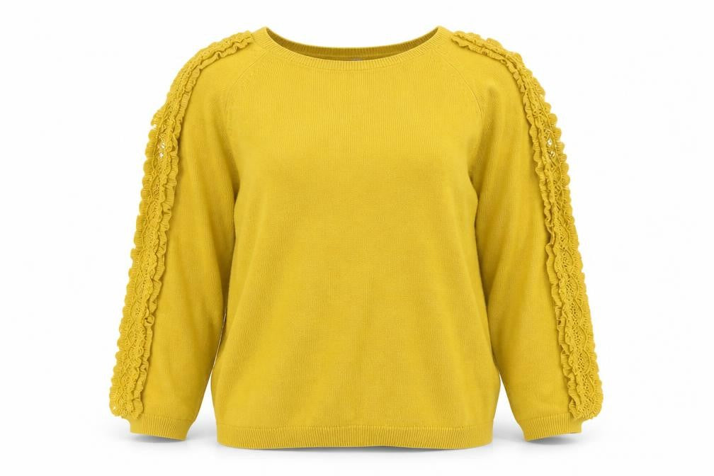 Per Una Womens Yellow Floral  Pullover Jumper Size 10