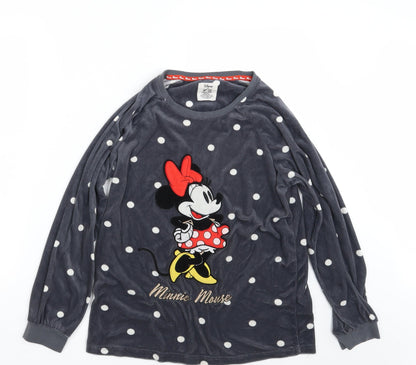 Preloved Primark Womens Grey Polka Dot  Pullover Sweatshirt Size 10  - Minnie Mouse - Front