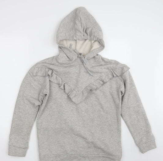 Papaya Womens Grey   Pullover Hoodie Size S