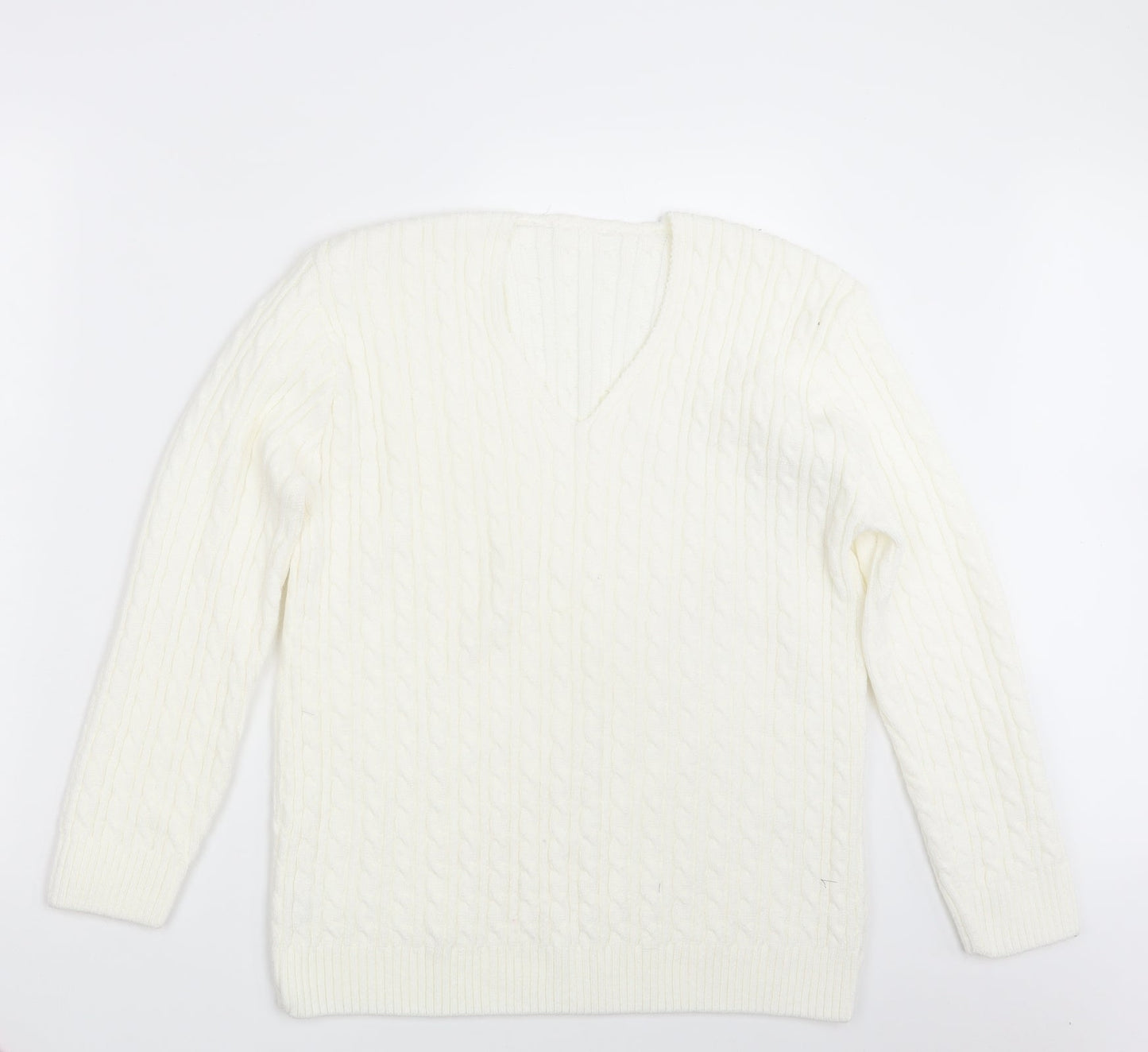 Preworn Womens Ivory  Knit Pullover Jumper One Size