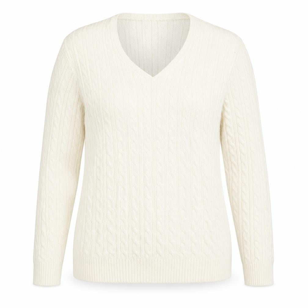 Preworn Womens Ivory  Knit Pullover Jumper One Size