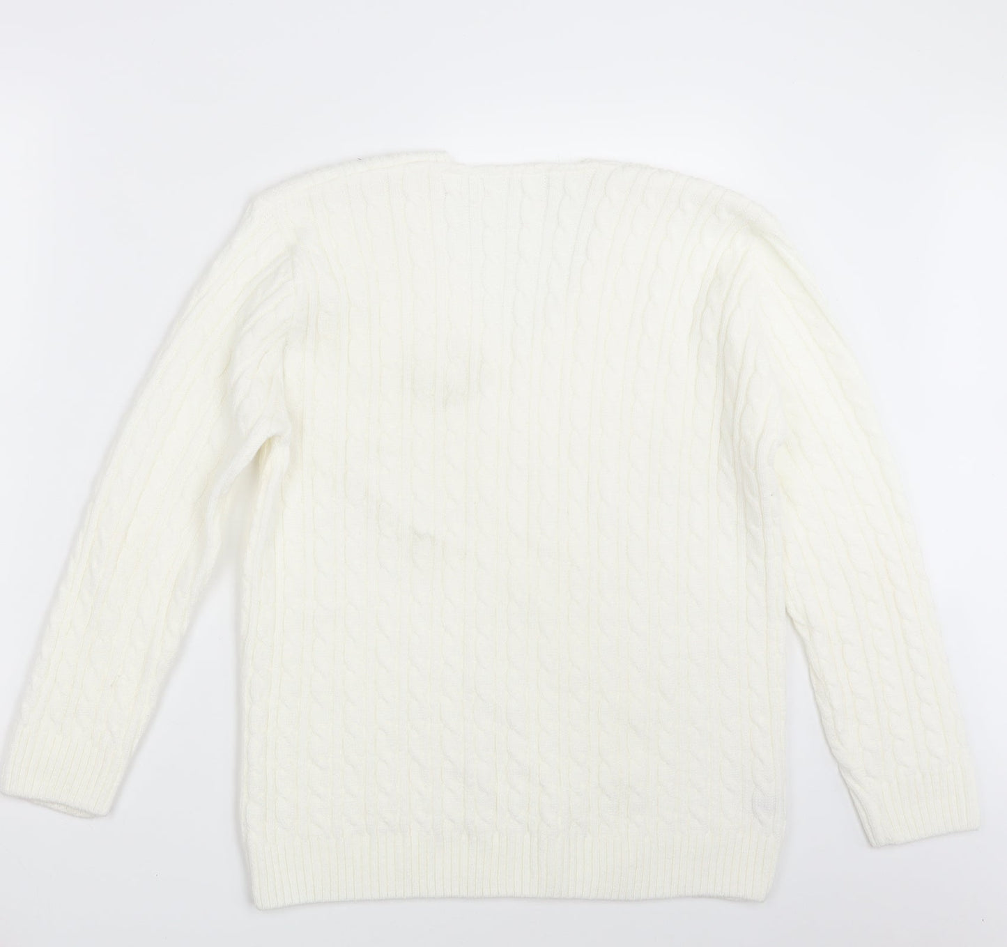 Preworn Womens Ivory  Knit Pullover Jumper One Size