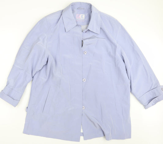 F E CLASSIC CLUB Womens Blue   Jacket Coat Size 14