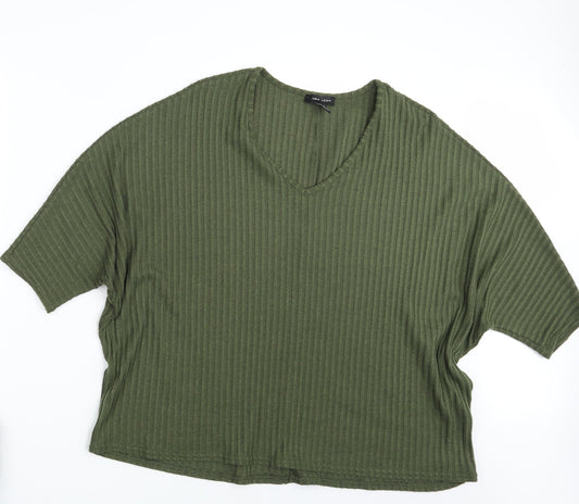 New Look Womens Green   Pullover Sweatshirt Size M
