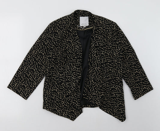 Debenhams Womens Black Polka Dot  Jacket Blazer Size 10