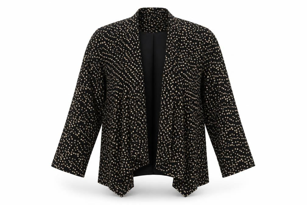 Debenhams Womens Black Polka Dot  Jacket Blazer Size 10