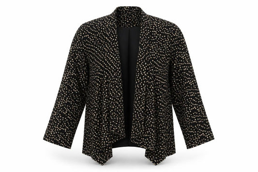 Debenhams Womens Black Polka Dot  Jacket Blazer Size 10