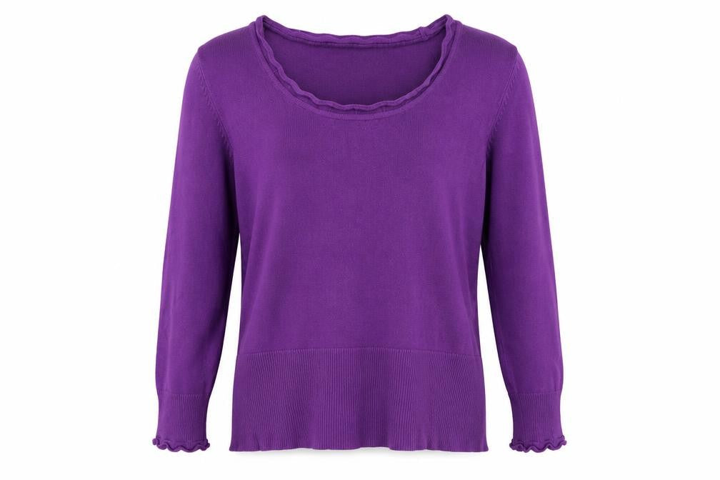 Linea Womens Purple   Pullover Sweatshirt Size S