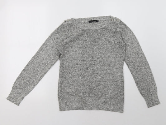 BM Womens Grey   Pullover Sweatshirt Size S