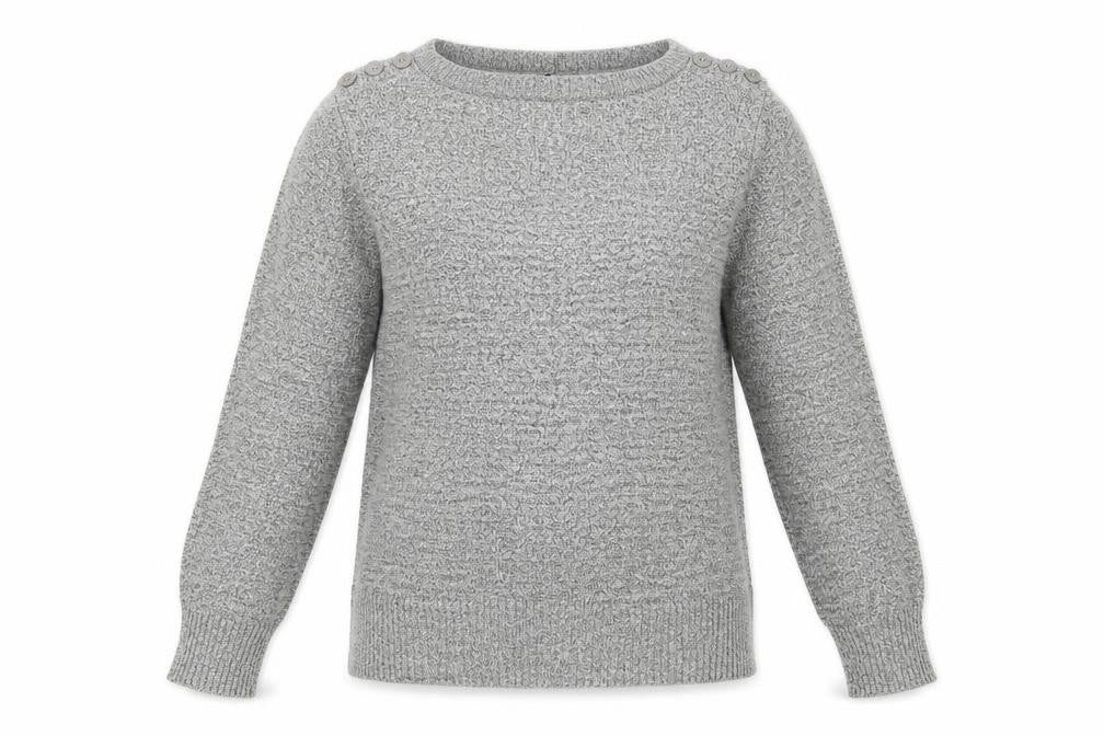 BM Womens Grey   Pullover Sweatshirt Size S