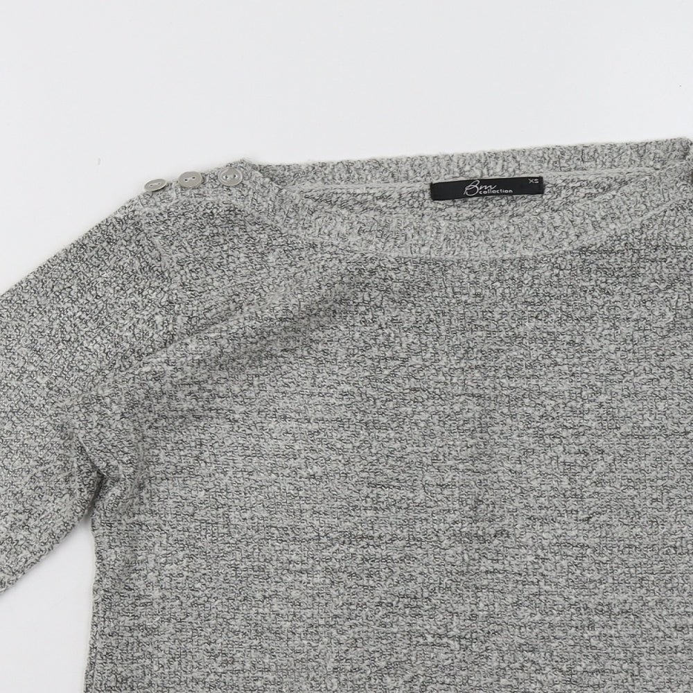 BM Womens Grey   Pullover Sweatshirt Size S
