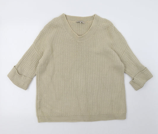 Great Plains Womens Beige   Pullover Sweatshirt Size S