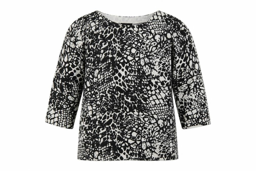 Matalan Womens White Geometric  Pullover Sweatshirt Size 14