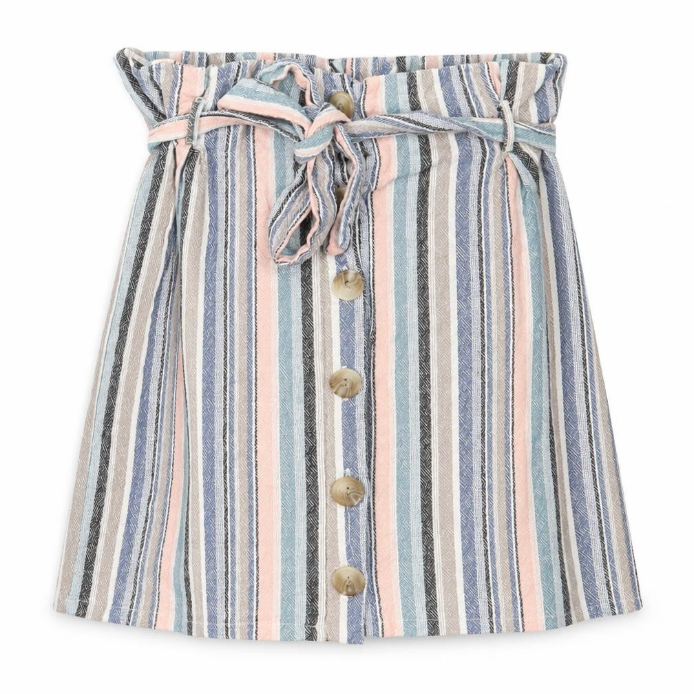 Newlook Womens White Striped  A-Line Skirt Size 10