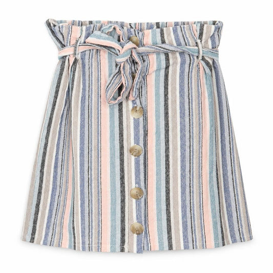 New Look Womens White Striped  A-Line Skirt Size 10