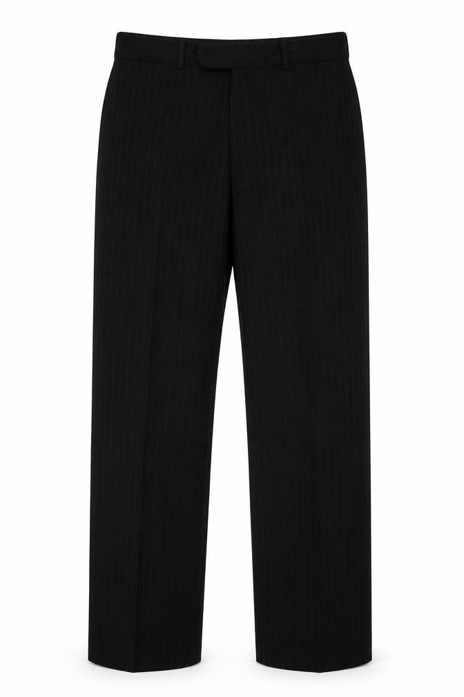 Burton Mens Black Striped  Trousers  Size 32 in L30 in