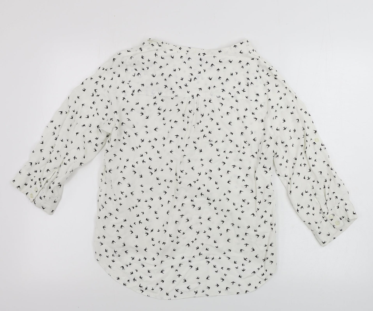 Atmosphere  Womens White Animal Print  Basic Blouse Size 10