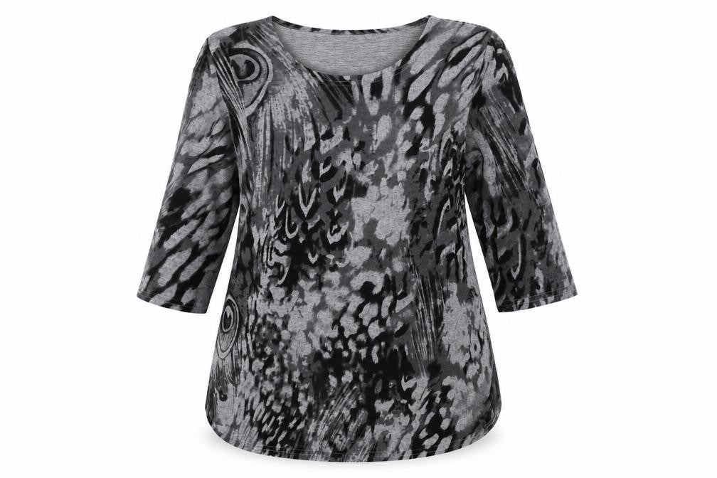 Sugar Crisp  Womens Grey Geometric  Pullover Jumper Size 12