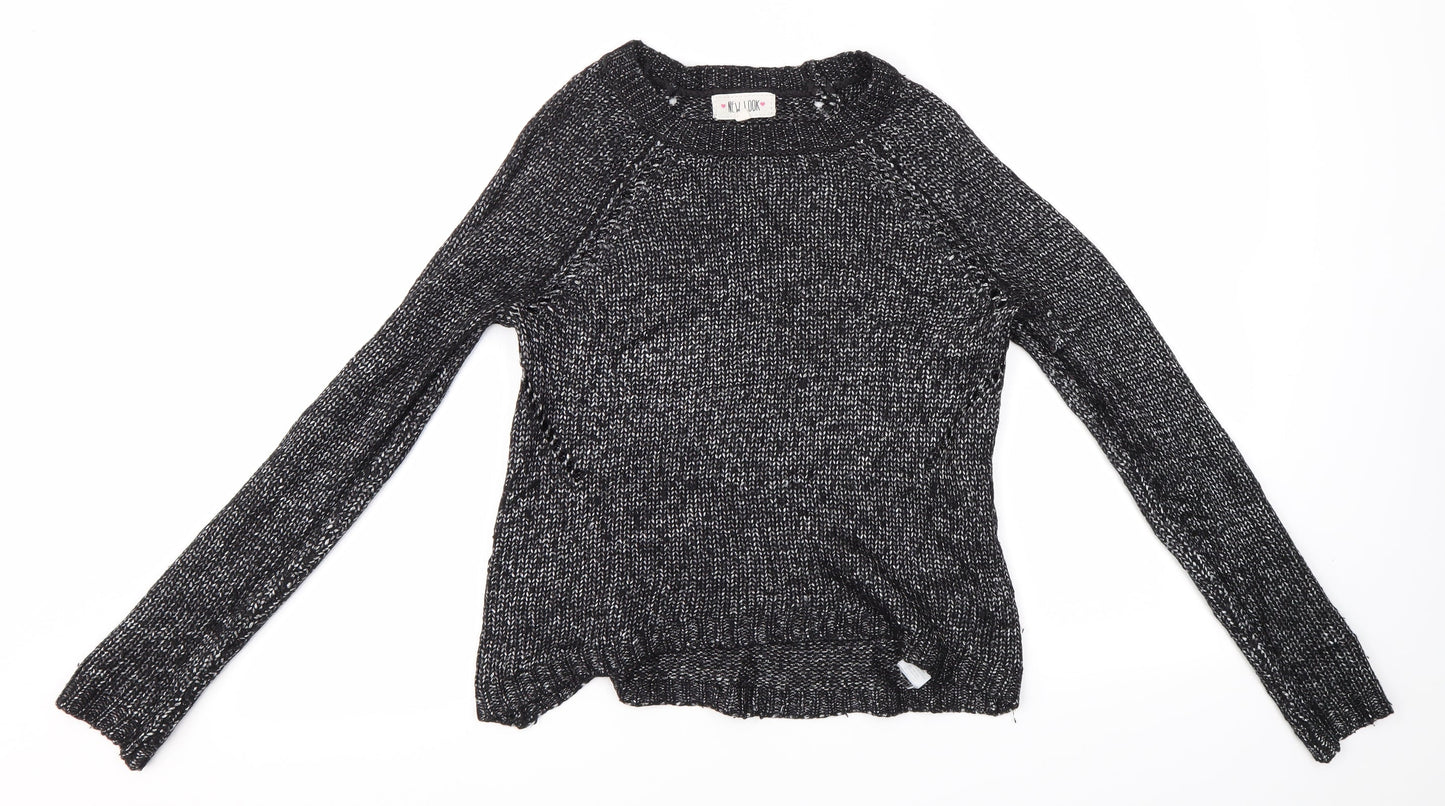 New Look Womens Black   Pullover Jumper Size 10